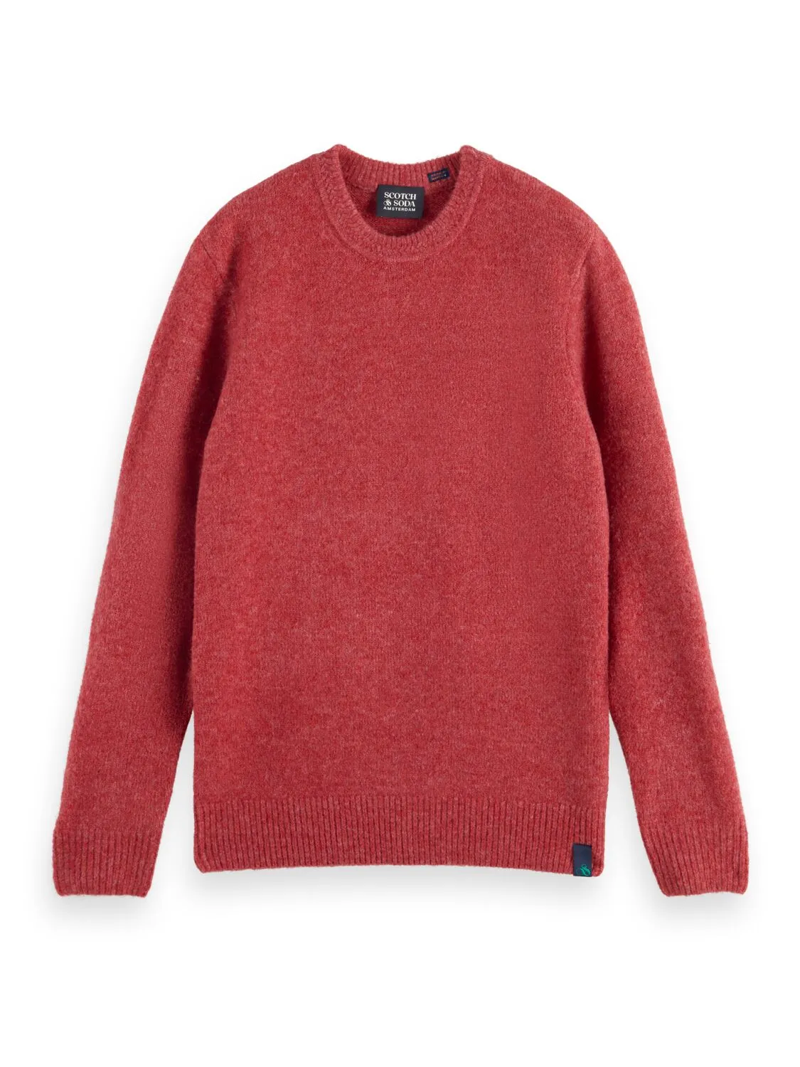 Scotch and Soda Soft Knit Melange Crew Knit - Cayene Melange