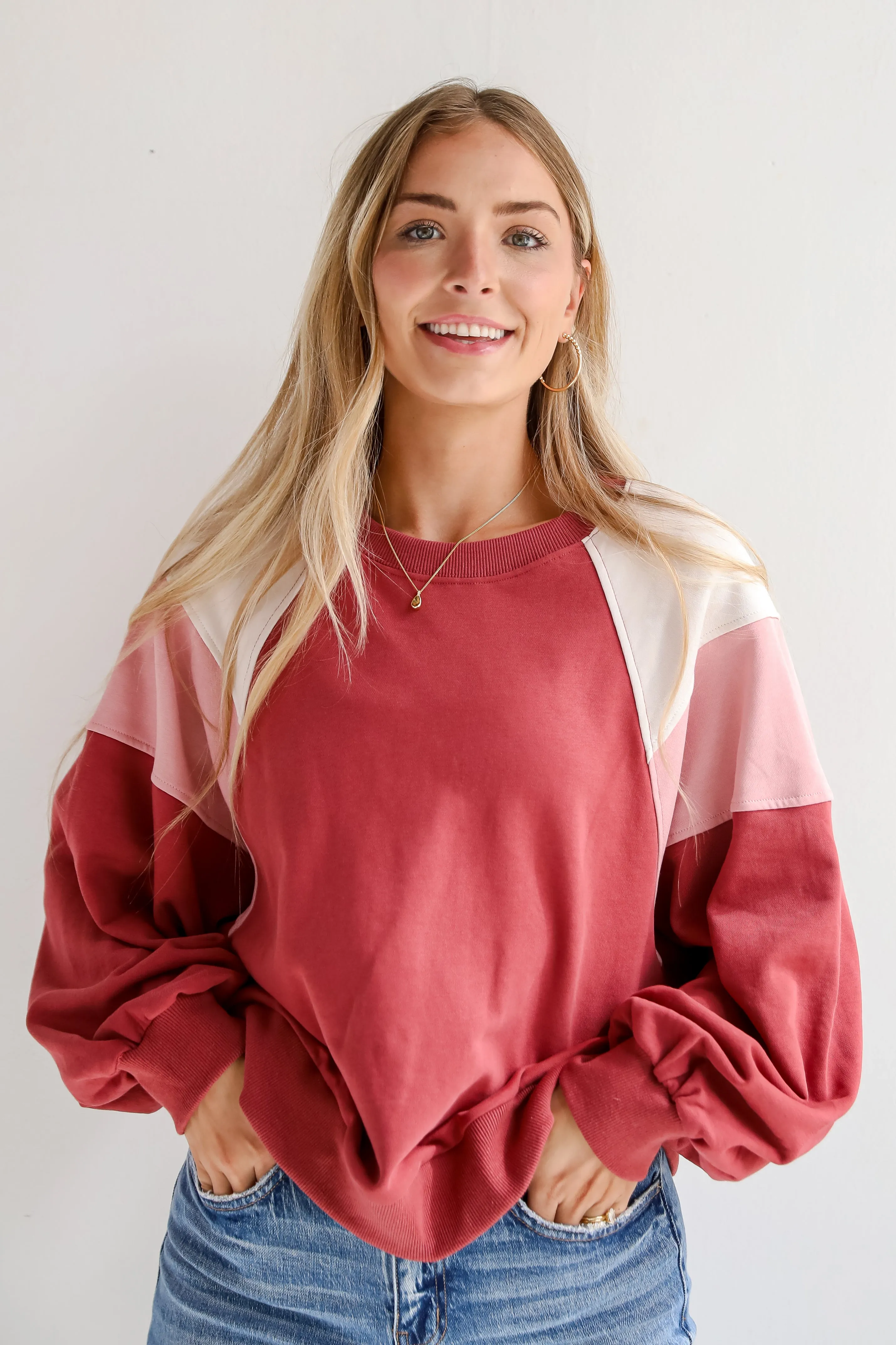 Seasonal Classic Color Block Pullover