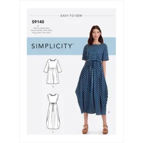 Simplicity Sewing Pattern S9140 Misses' Relaxed Pullover Dress