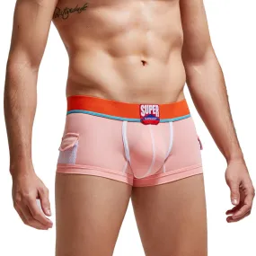 Solid Side Pocketed Style Cotton Man Boxers