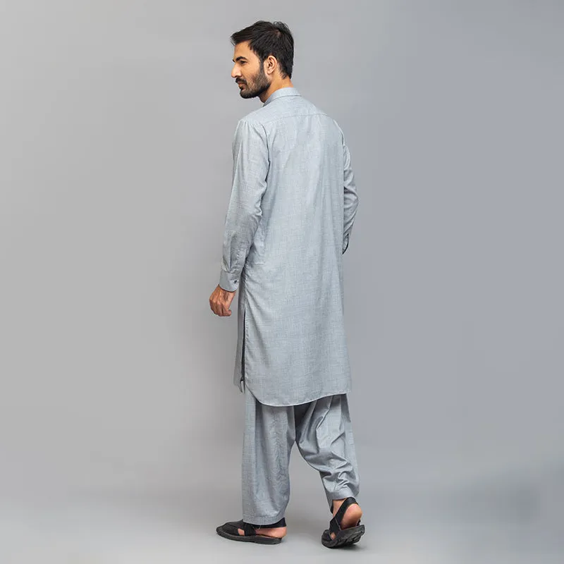 Stardust Grey Shalwar Kameez