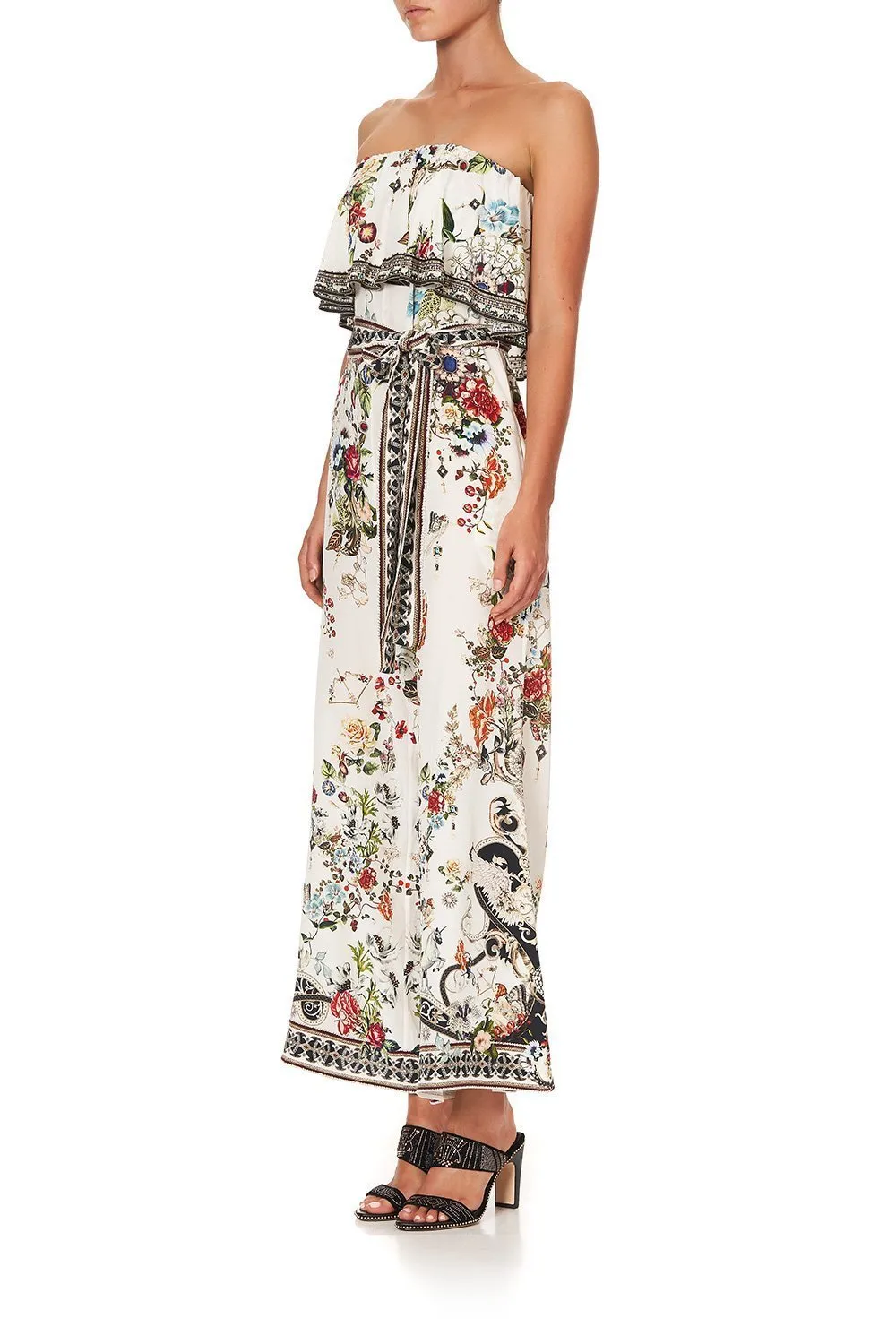 STRAPLESS JUMPSUIT WITH FRILL SHAKESPEARES GARDEN