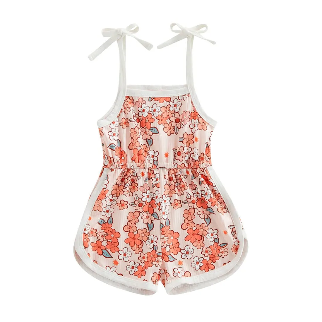 Straps Flowers Toddler Romper