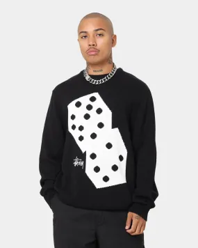 Stussy Dice Knit Crewneck Black