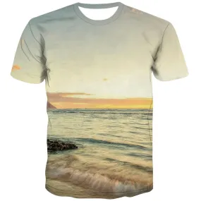 surf T-shirt Men The sea T-shirts Graphic sport Shirt Print Cool Tshirts Cool