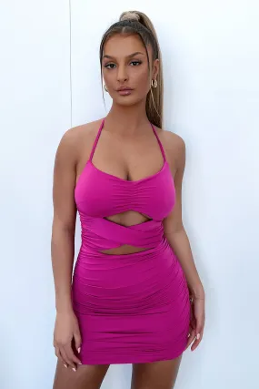 Swan Dress - Hot Pink