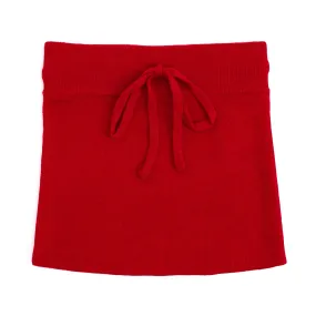 Sweater Skirt - Sparkly Bright Red