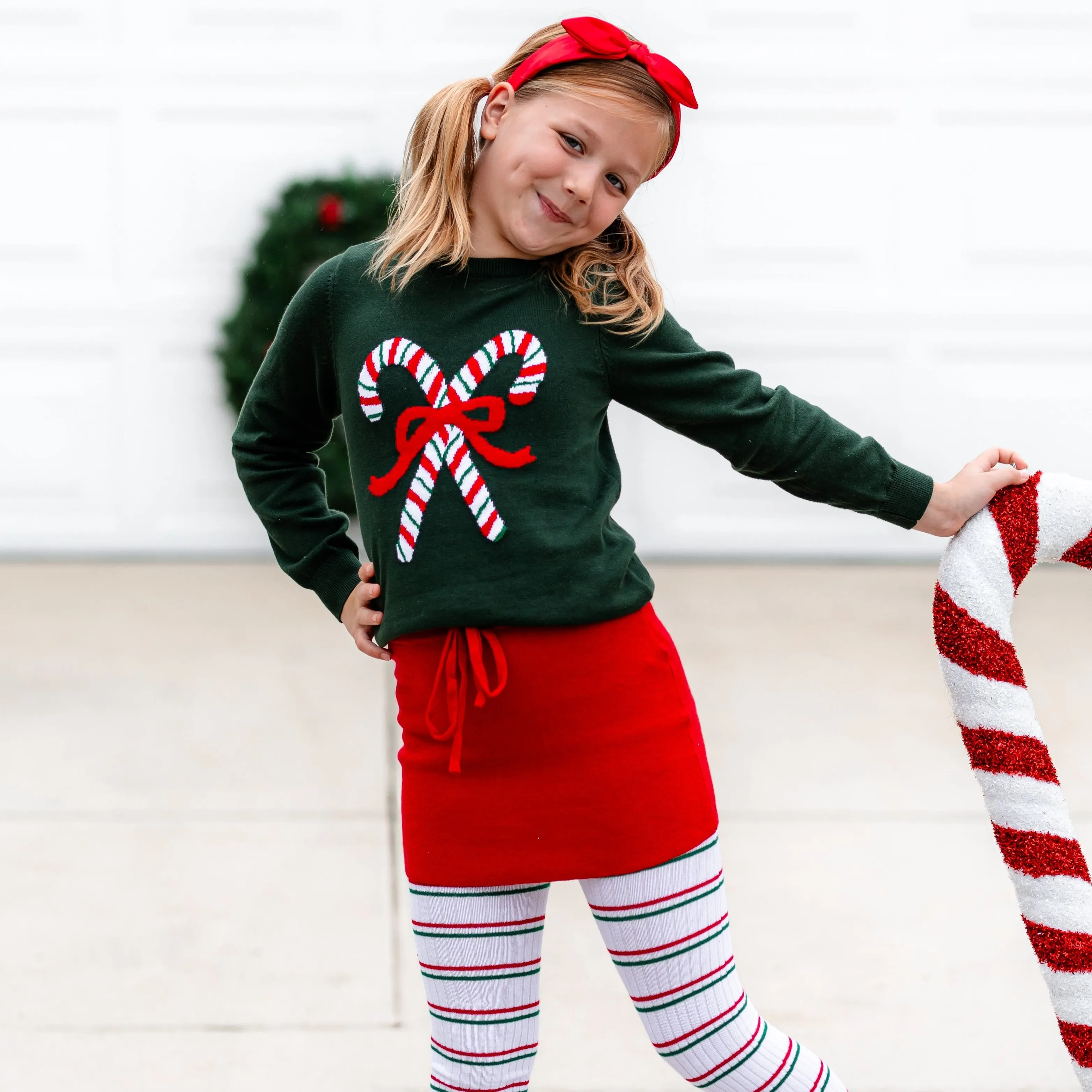 Sweater Skirt - Sparkly Bright Red