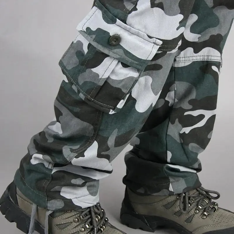 Tactical Camouflage  High-Quality Cotton Multi-Pocket Trousers