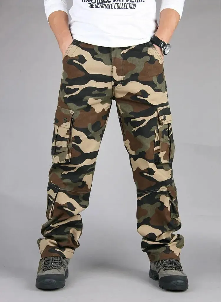 Tactical Camouflage  High-Quality Cotton Multi-Pocket Trousers