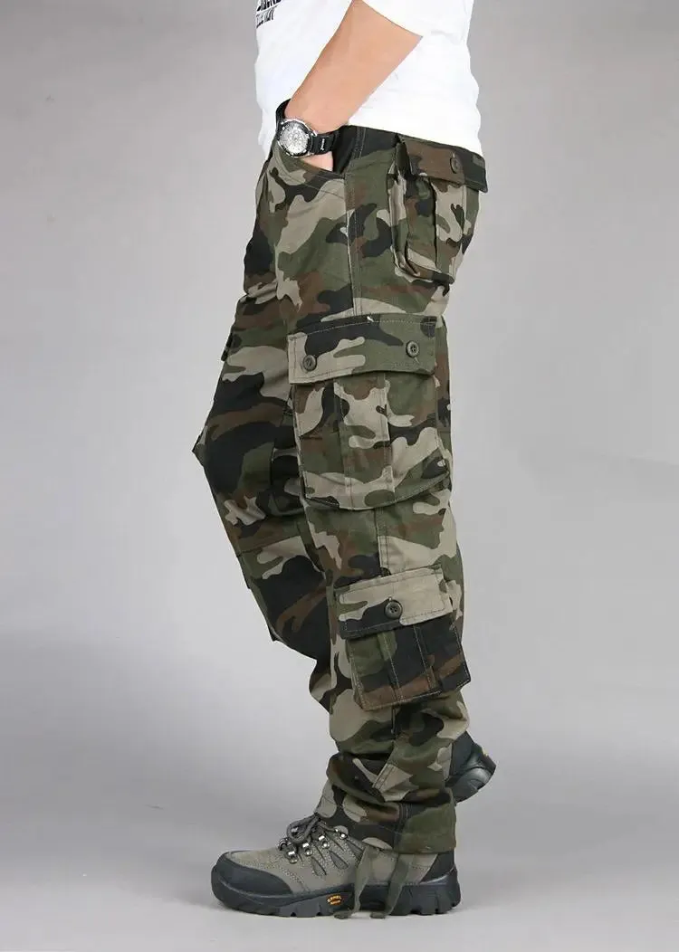 Tactical Camouflage  High-Quality Cotton Multi-Pocket Trousers