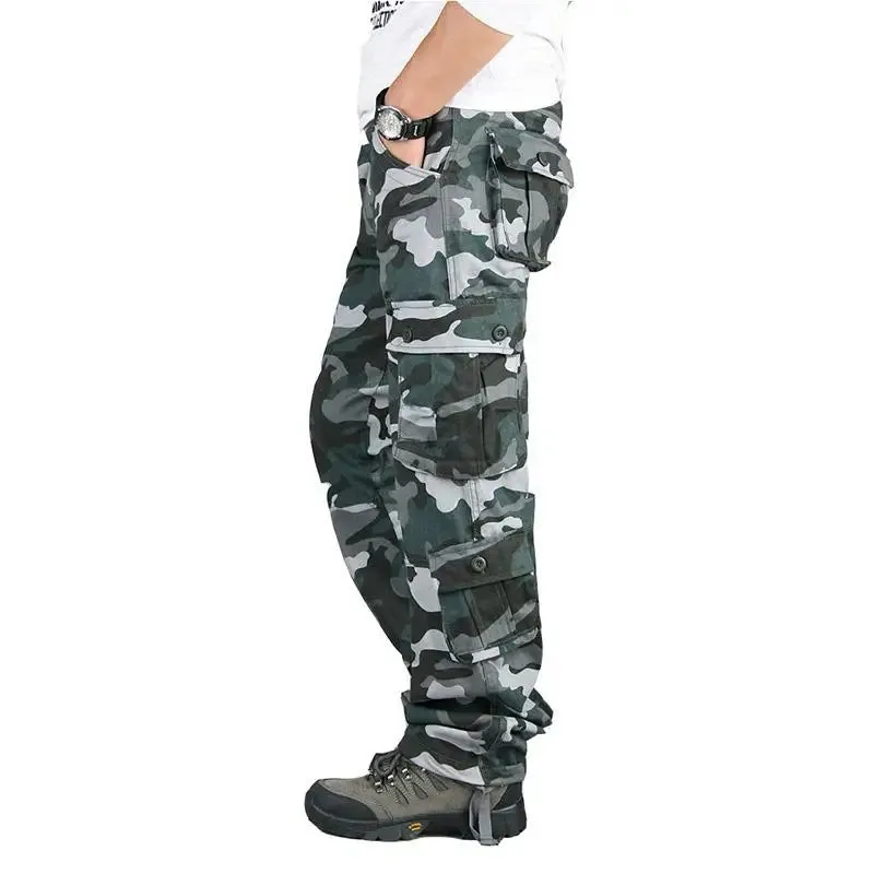 Tactical Camouflage  High-Quality Cotton Multi-Pocket Trousers