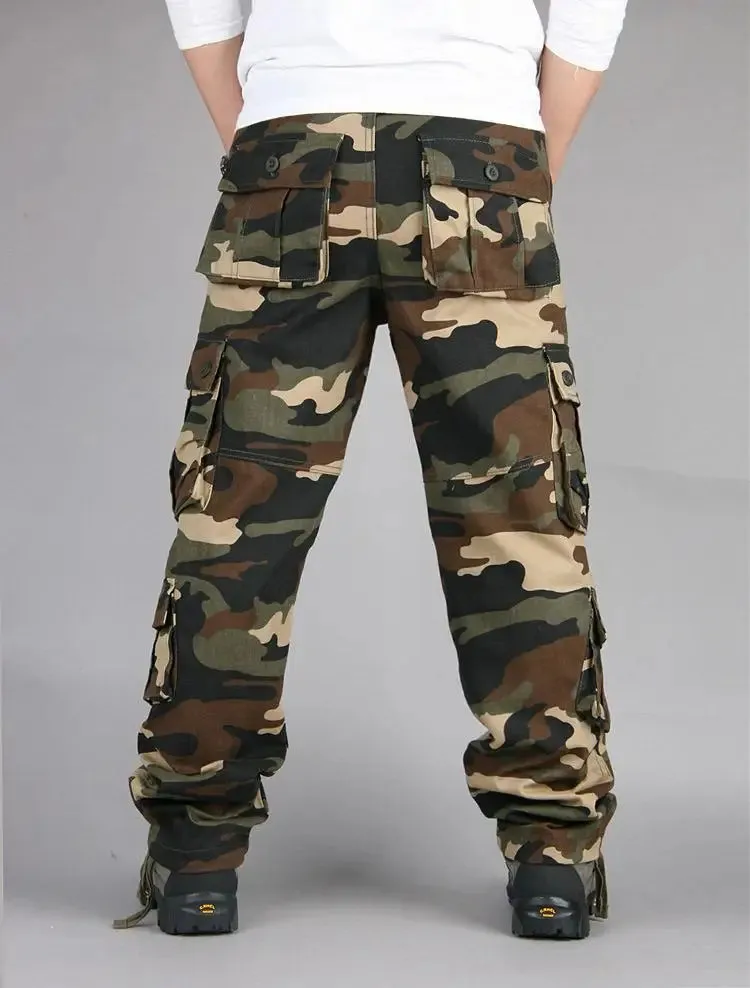 Tactical Camouflage  High-Quality Cotton Multi-Pocket Trousers