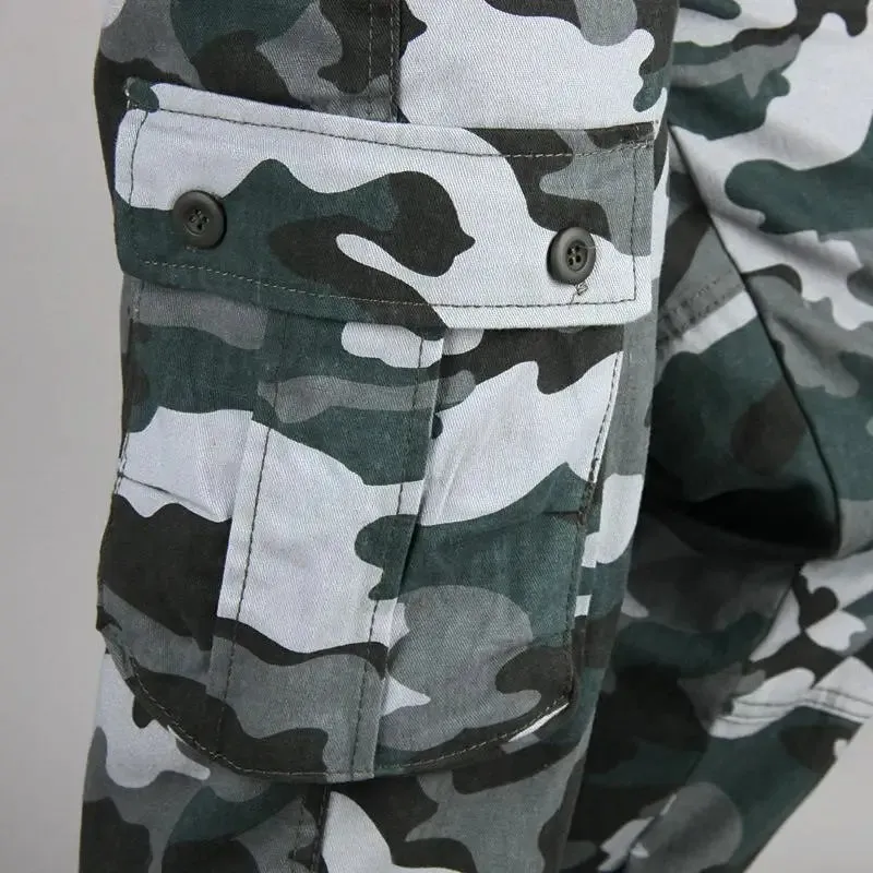 Tactical Camouflage  High-Quality Cotton Multi-Pocket Trousers