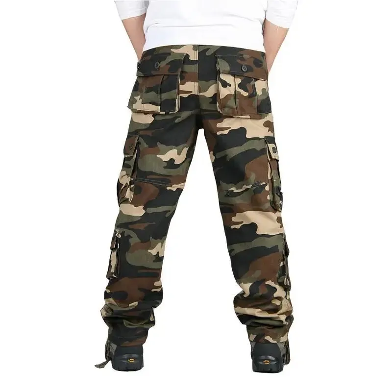 Tactical Camouflage  High-Quality Cotton Multi-Pocket Trousers