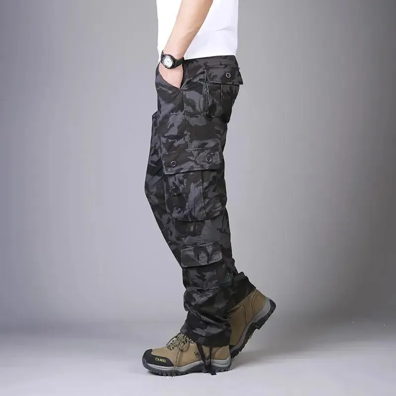 Tactical Camouflage  High-Quality Cotton Multi-Pocket Trousers