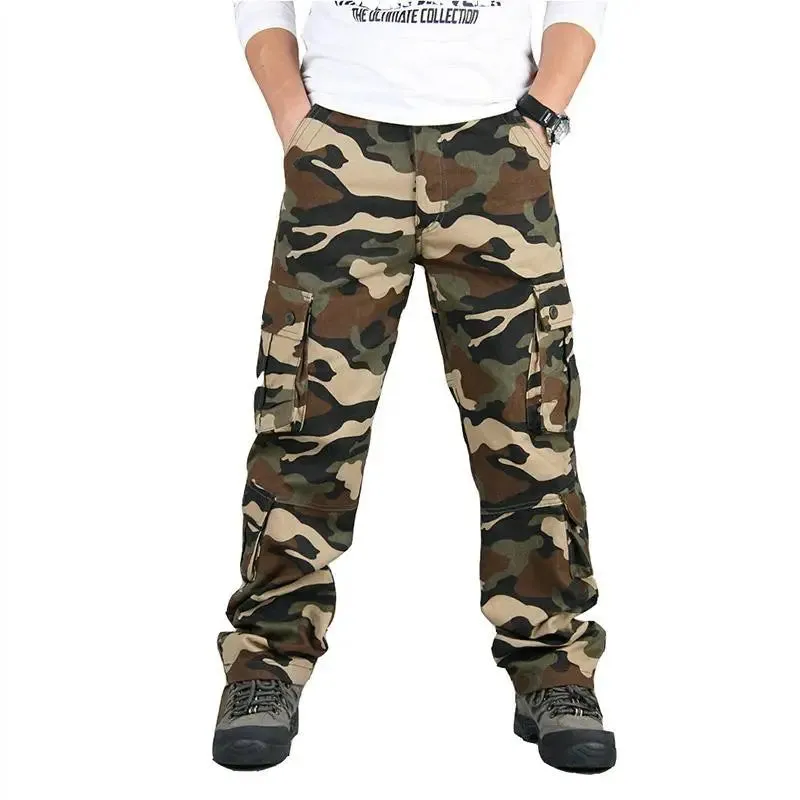 Tactical Camouflage  High-Quality Cotton Multi-Pocket Trousers