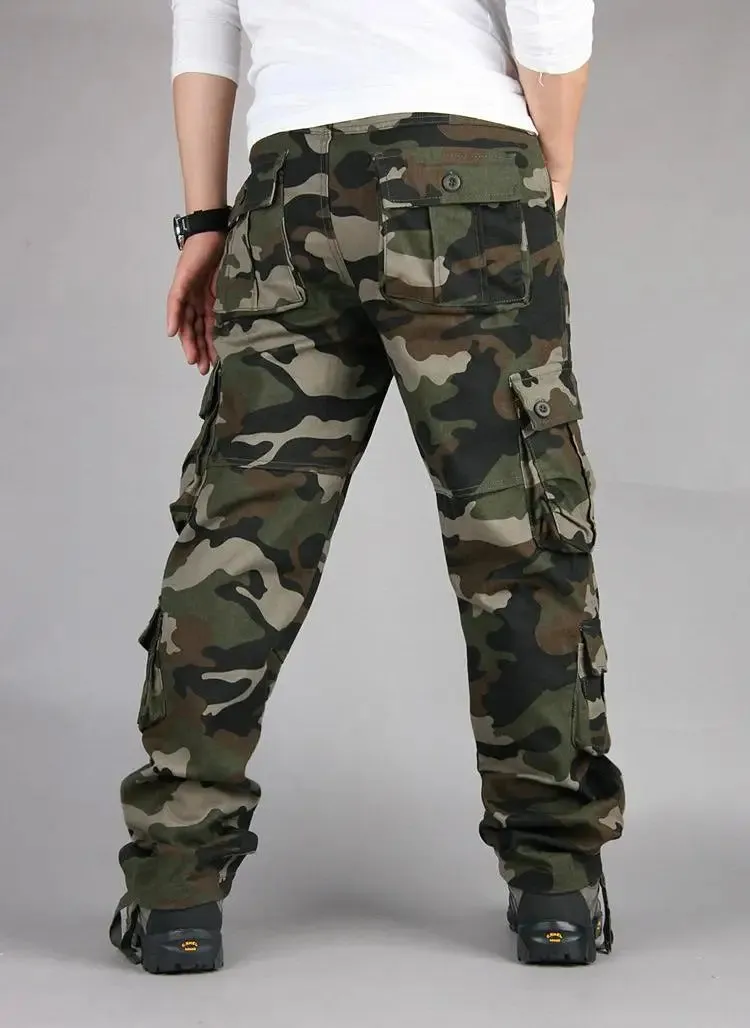 Tactical Camouflage  High-Quality Cotton Multi-Pocket Trousers