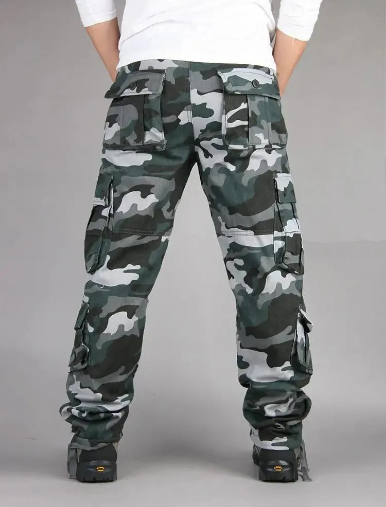 Tactical Camouflage  High-Quality Cotton Multi-Pocket Trousers