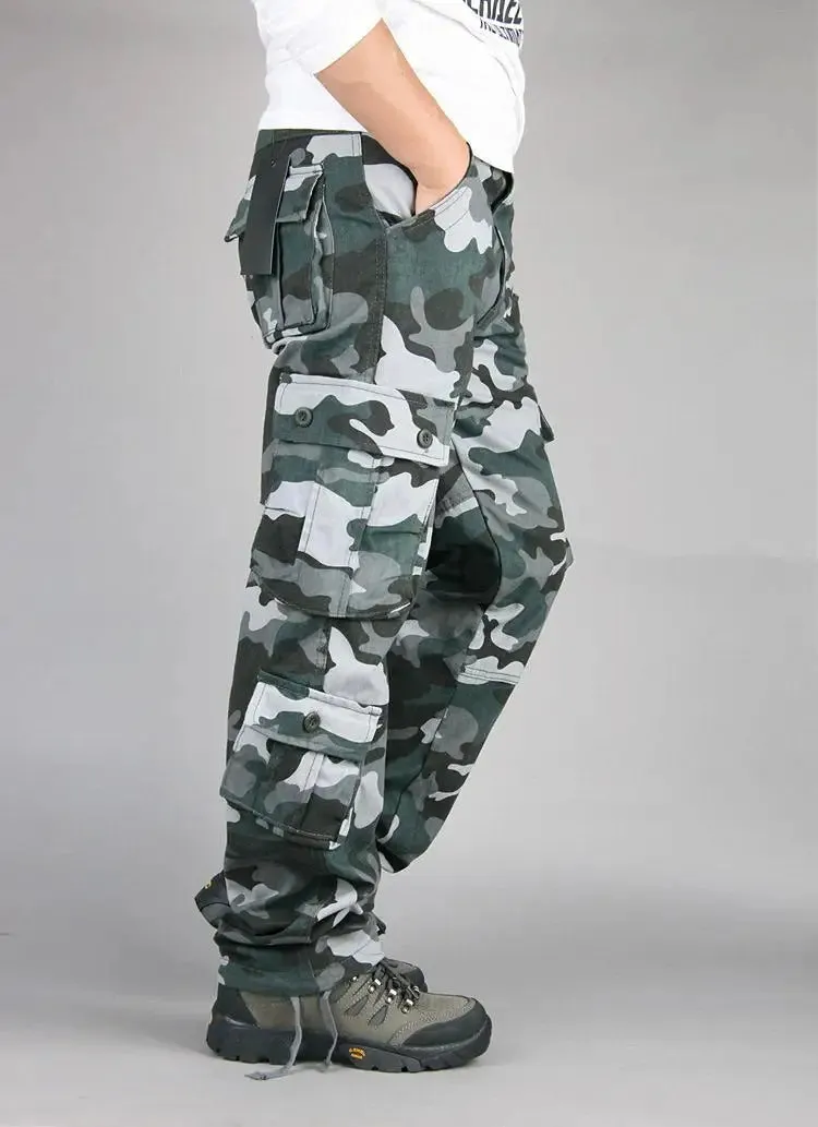 Tactical Camouflage  High-Quality Cotton Multi-Pocket Trousers