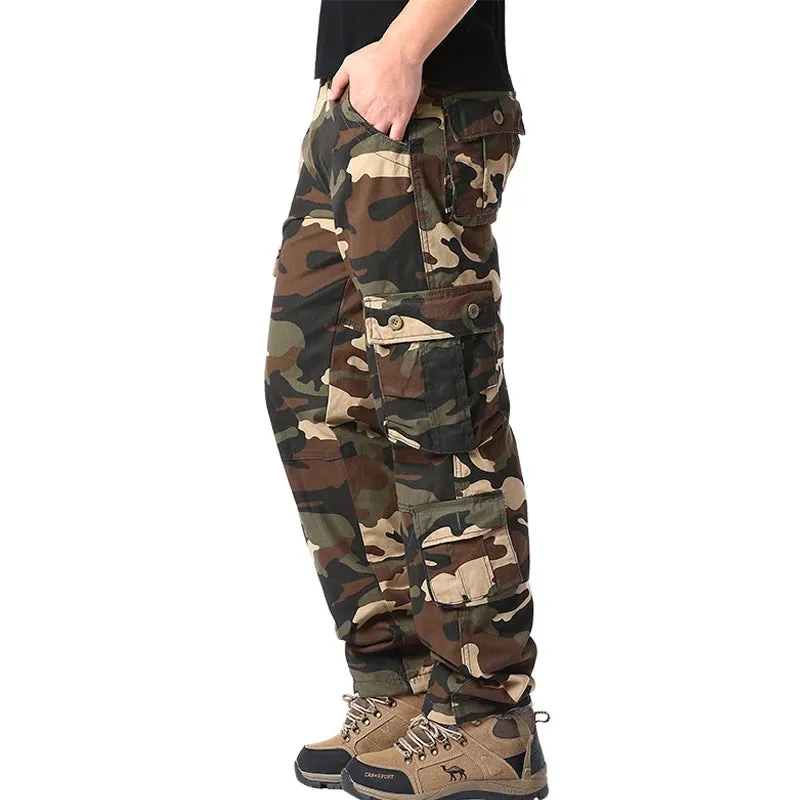 Tactical Camouflage  High-Quality Cotton Multi-Pocket Trousers