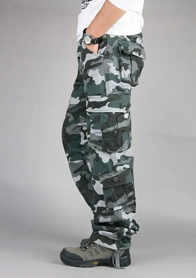 Tactical Camouflage  High-Quality Cotton Multi-Pocket Trousers