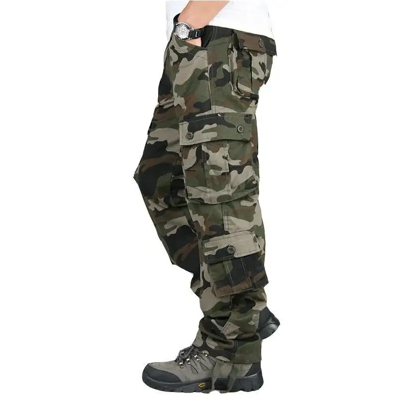 Tactical Camouflage  High-Quality Cotton Multi-Pocket Trousers