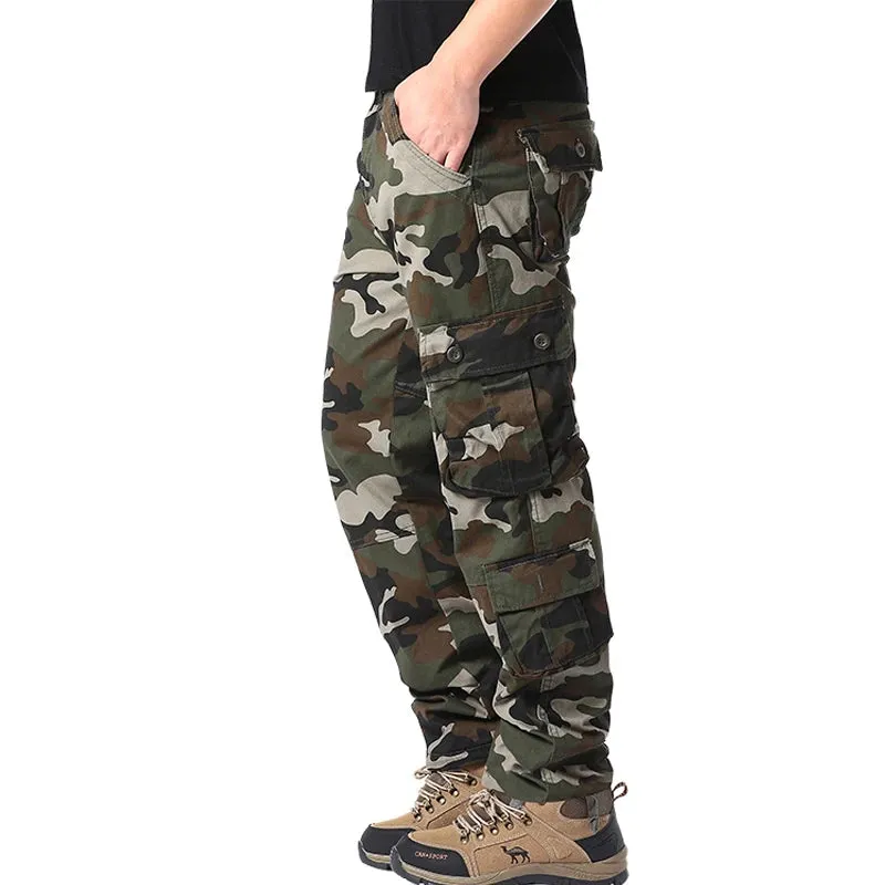 Tactical Camouflage  High-Quality Cotton Multi-Pocket Trousers