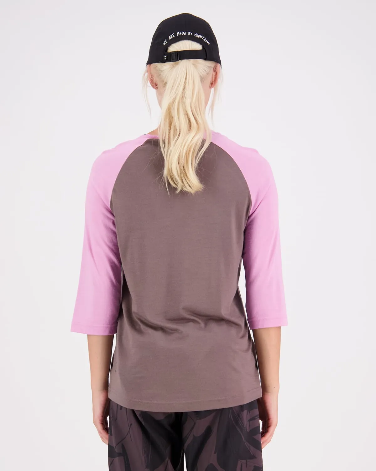 Tarn Merino Shift Raglan 3/4 - Pop Pink / Iron