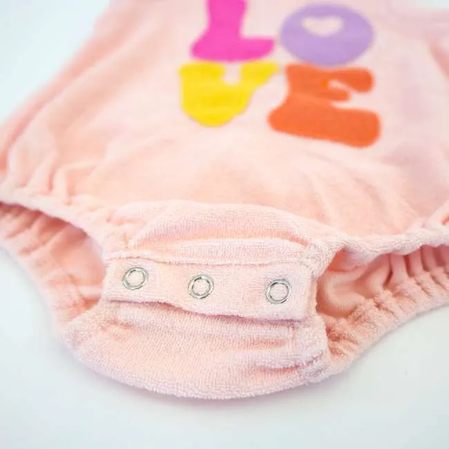 Terry Romper - Pink Love