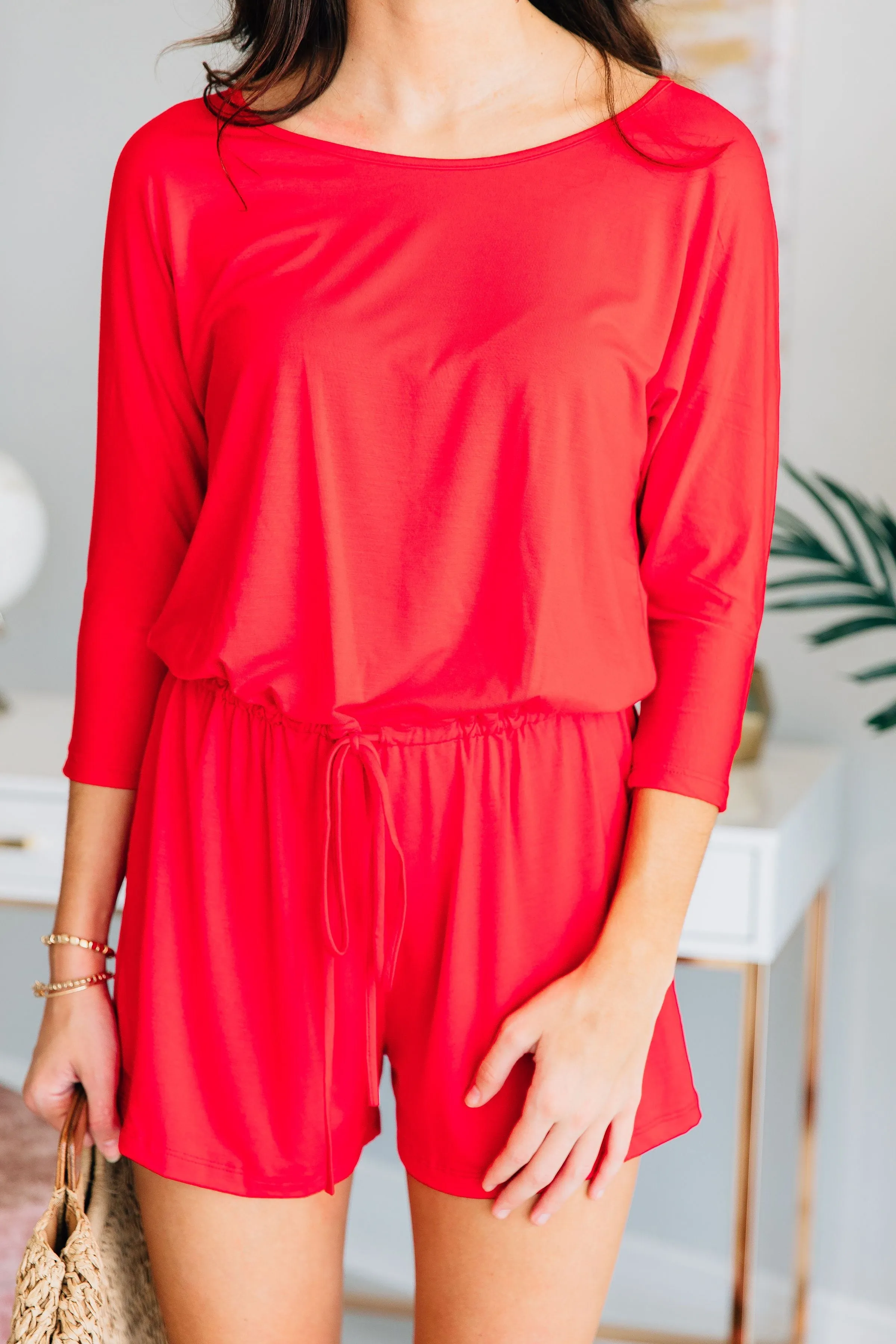 The Poolside Red Romper