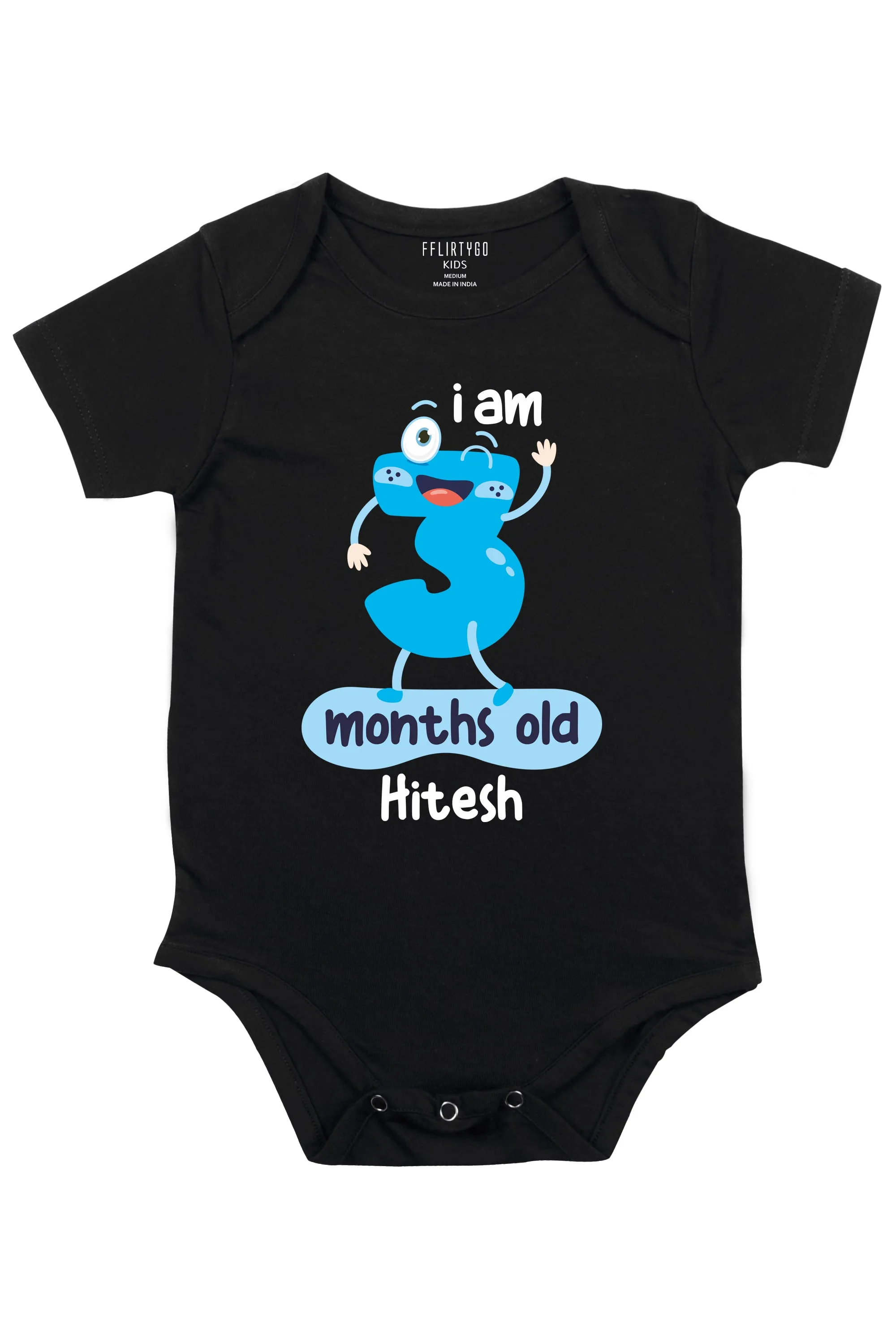 Three Months Milestone Baby Romper | Onesies w/ Custom Name