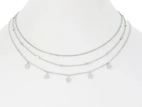 TRIPLE LAYER CZ NECKLACE