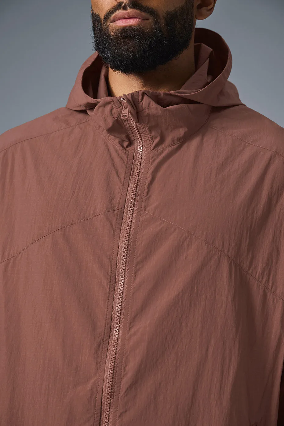 Vantage Nylon Ripstop Track Jacket - Chestnut