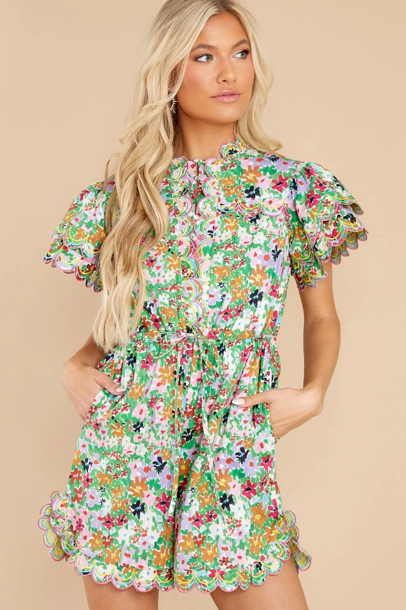 Viggo Green Multi Romper