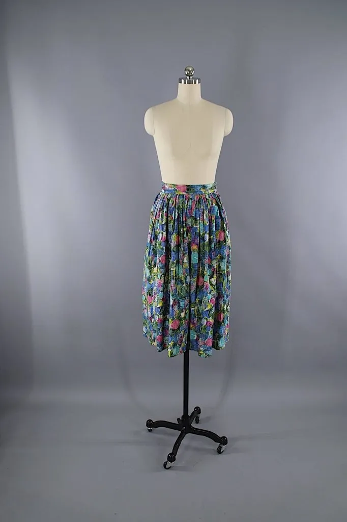 Vintage 1950s Novelty Print Skirt