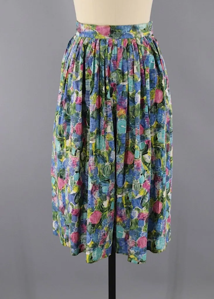 Vintage 1950s Novelty Print Skirt