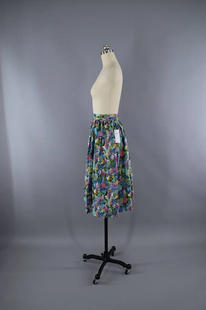 Vintage 1950s Novelty Print Skirt