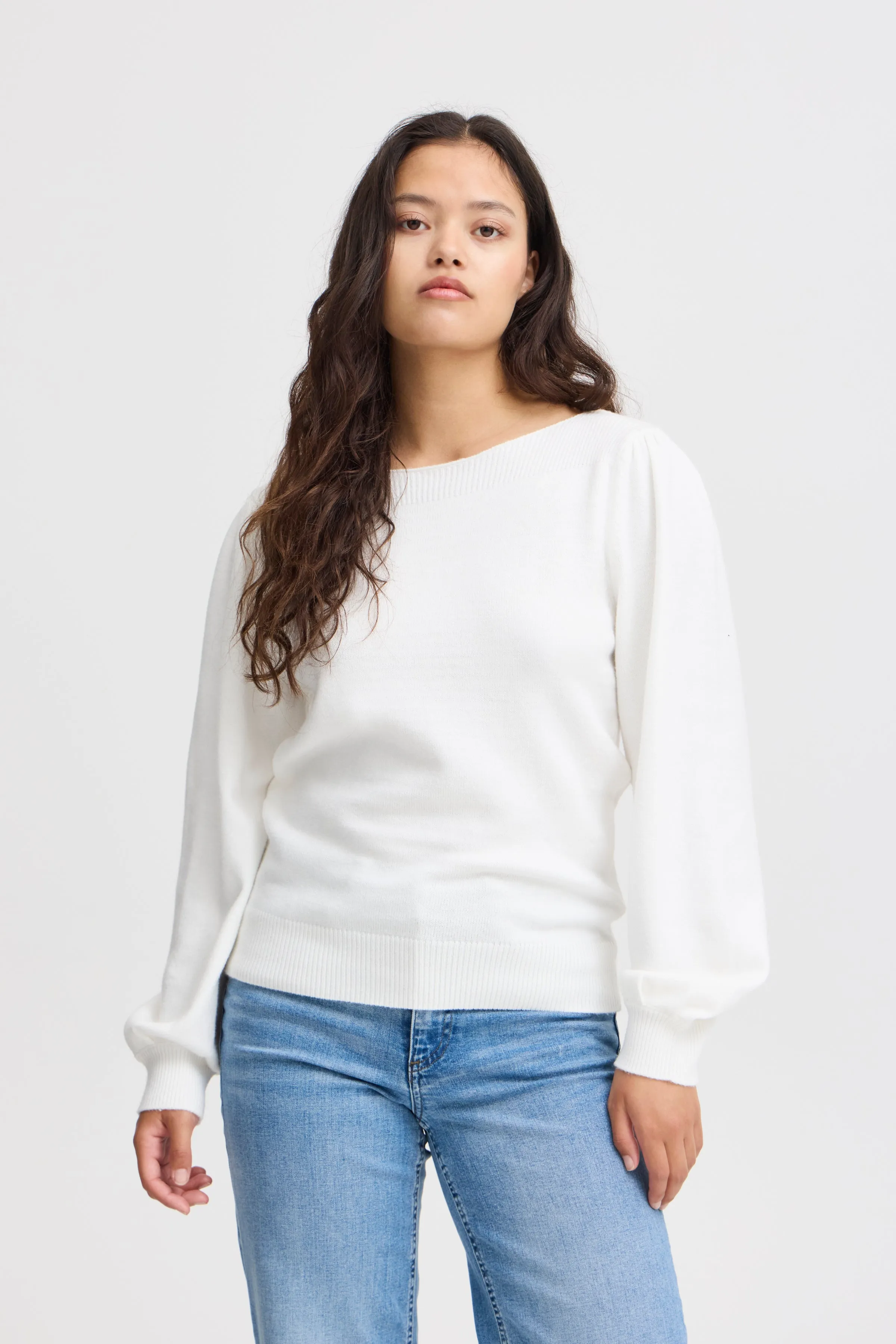 Virelle Boatneck Jumper (Cloud Dancer)