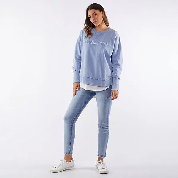 Washed Simplified Crew - Washed Light Blue