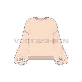 Women Baggy Pullover Sweater Vector Set