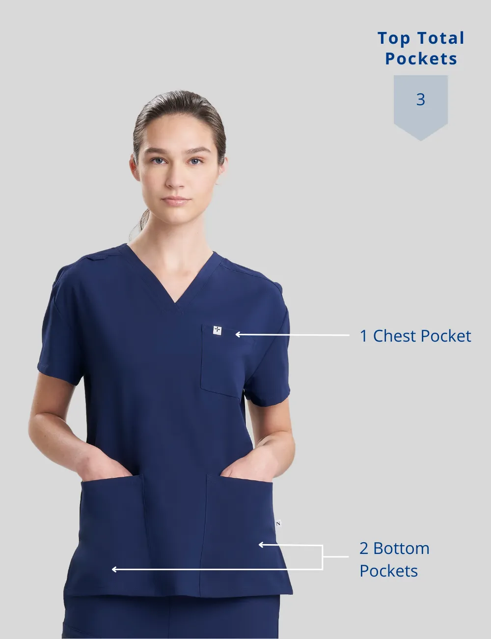 Womens 3-Pocket V-Neck Scrub Top Limited Edition Colorways