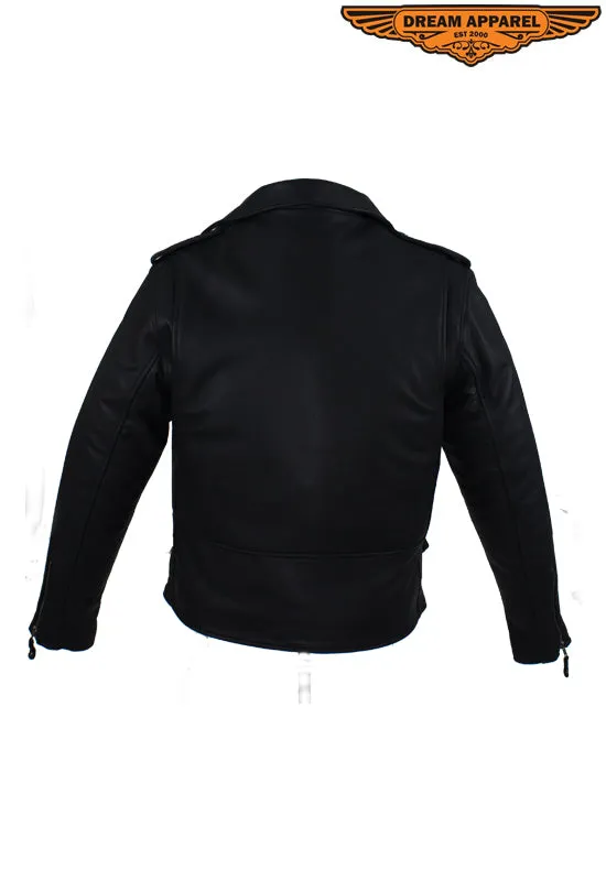 Womens Motorcycle Jacket With Half Belt