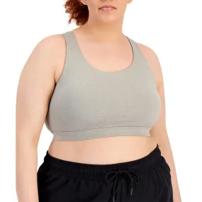 Women's Plain Solid Sports Bra,Grey