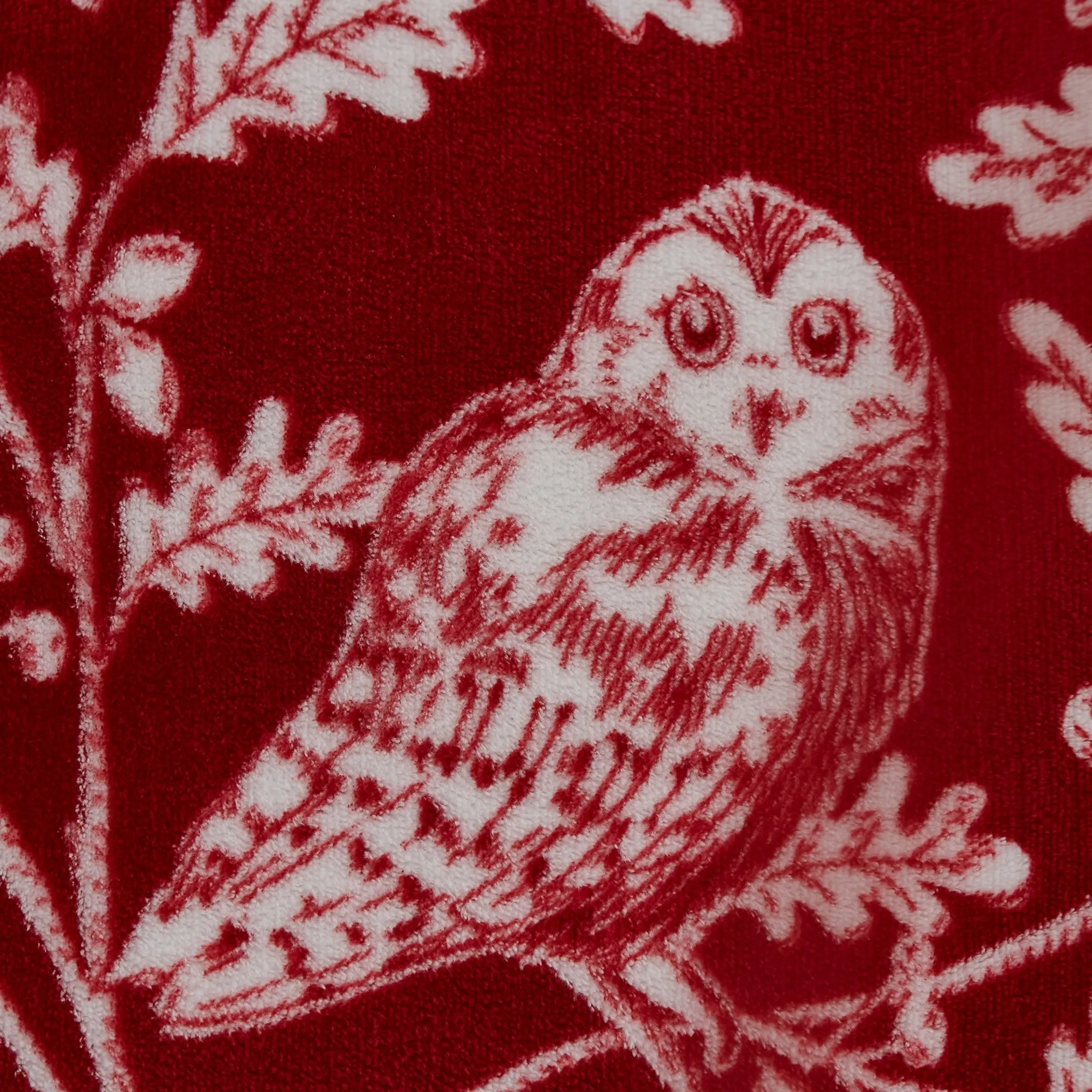 Woodland Owls Bedspread by Dreams & Drapes Lodge in Red 150cm x 200cm