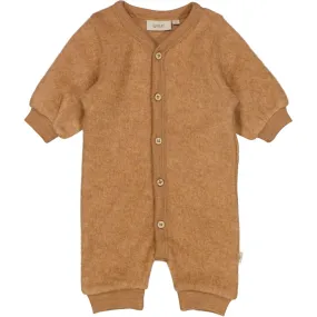 Wool Fleece Jumpsuit - clay melange