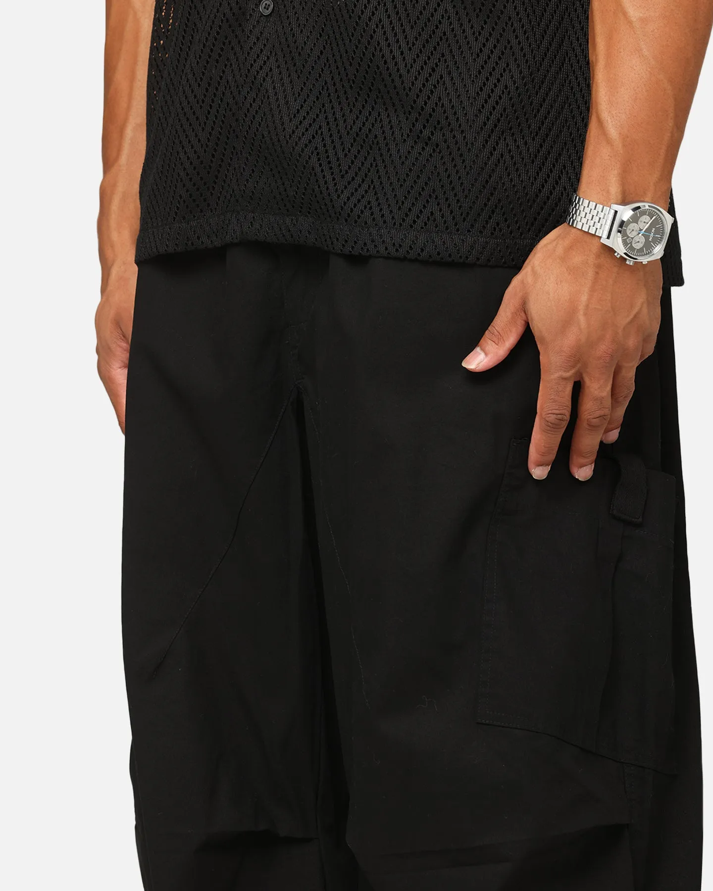 XXIII Cord Tie Cargo Pants Black